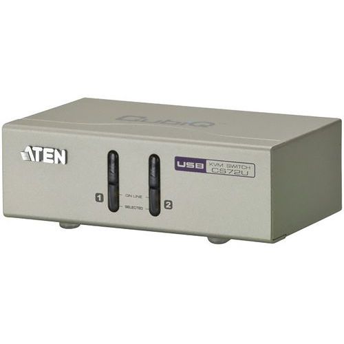 Commutateur CS72U kvm 2 ports VGA/USB/Audio et cables ATEN