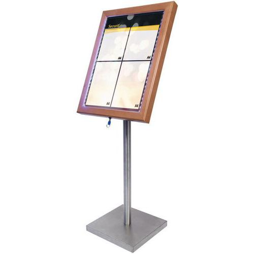 Porte-menu à LED, cadre bois 4 vues - In Situ