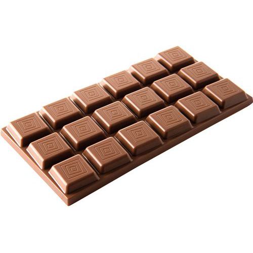 Moule chocolat pour 3 tablettes de 18 carrés décalés - Matfer