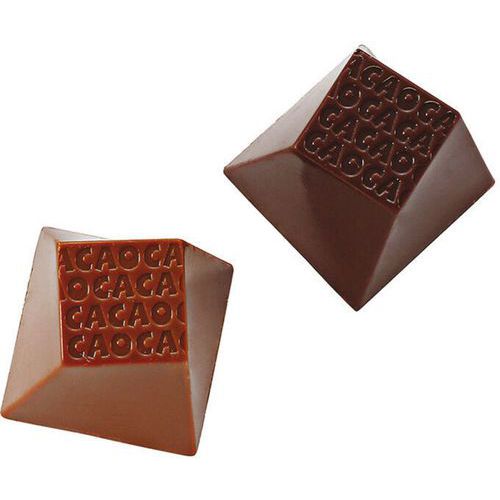 Plaque chocolat de 35 empreintes carrés cacao - Matfer