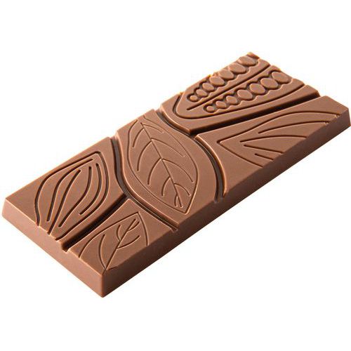 Plaque chocolat pour 6 tablettes motif cabosse - Matfer