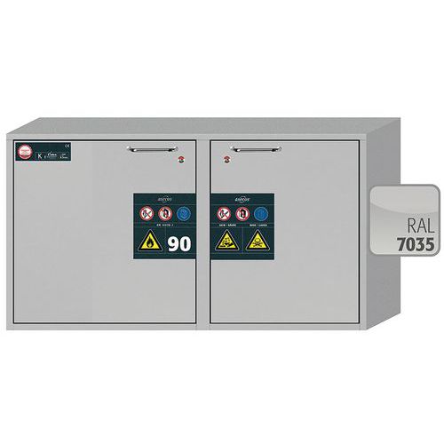 Armoire de sécurité combinée K-UB-90 Gris clair RAL 7035 - asecos