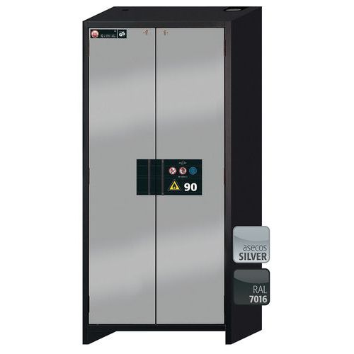 Armoire de sécurité Q-CLASSIC-90 Gris/asecos argent - asecos