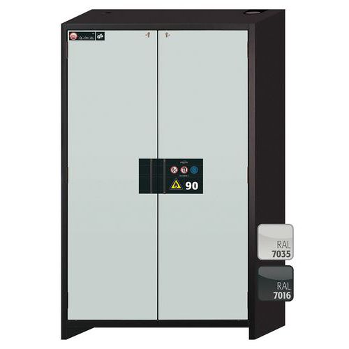 Armoire de sécurité Q-CLASSIC-90 Gris/Blanc RAL 9010 - asecos