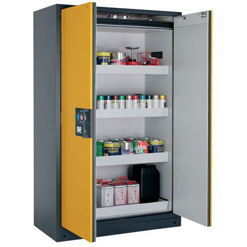Armoire de sécurité Q-CLASSIC-90 Gris/Jaune RAL 1004 - asecos