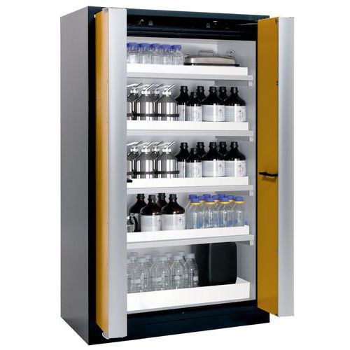 Armoire Q-PHOENIX-90 - Bac et étagère de rétention - 1193mm - Asecos