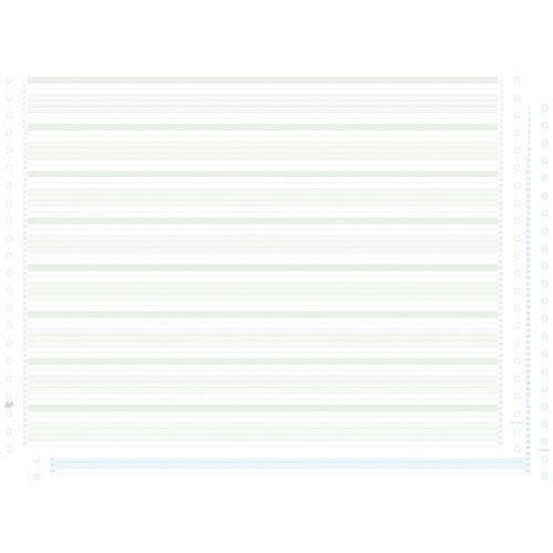 Feuilles listing autocop. zoné vert/bleu 380x11 2plis non détachable