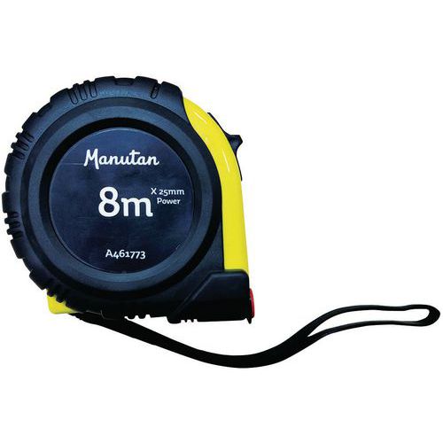 Mètre Ruban 5 et 8 m x 25 mm et 3 m x 19 mm - ABS - Grip - Aimant - Manutan