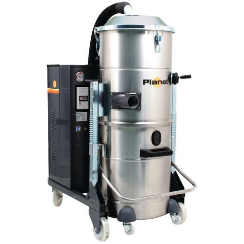 Aspirateur poussière industriel 5500W triphasé inox 100L_ICA Aspirateur poussière industriel 5500W triphasé inox 100L_ICA