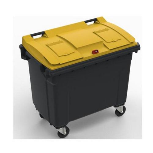 Conteneur mobile Plastic Omnium - Couvercle spéciale emballages ménagers à reçycler - 660 L