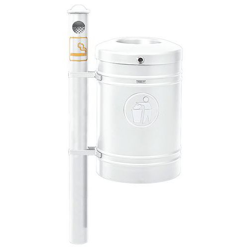 Cendrier/poubelle Guyenne 40 L poteau pommeau Agora - seau - Procity