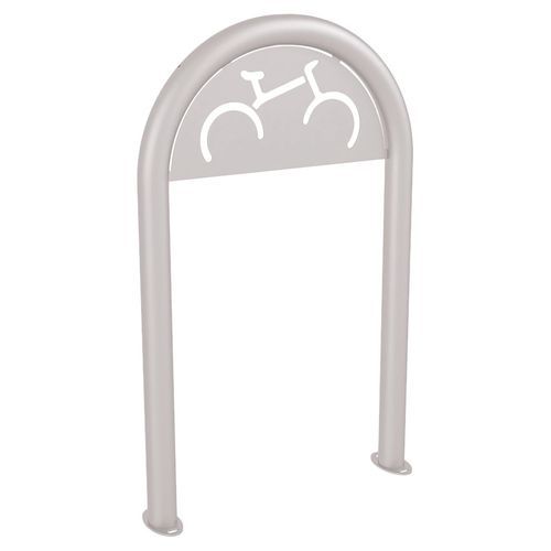 Support vélos trombone avec signalétique Ø 60 mm - platines - Procity