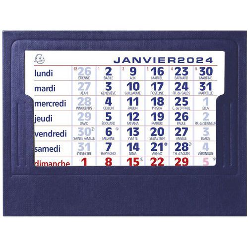 Calendrier chevalet complet 2024 - Exacompta