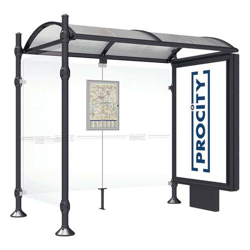 Abri bus Province caisson lumineux 1 bardage latéral Agora - Procity