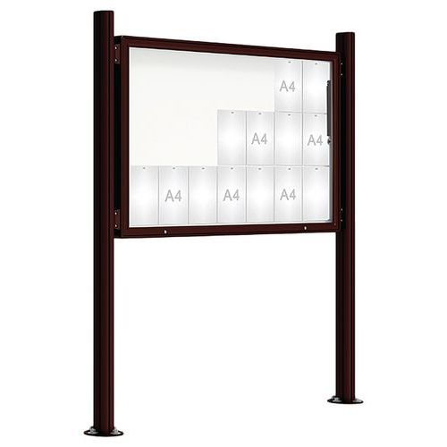 Vitrine 2000 poteau Quatro complémentaire platines - Procity