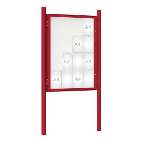 Vitrine 1000 poteaux initiaux Ø 76 mm scellement - Procity