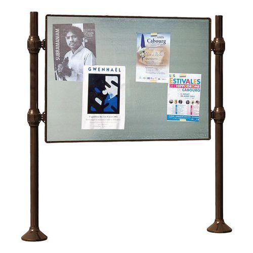 Panneau affichage double face - inox - Procity