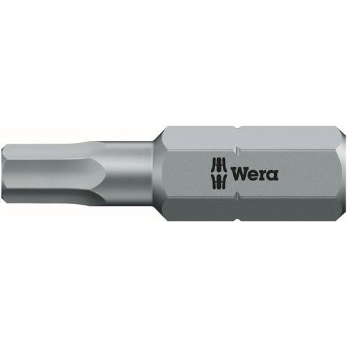 Embout standard extra rigide avec alésage - 840/1 Z Hex-Plus BO - Wera