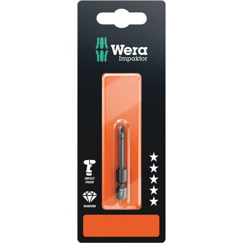 Embout extra rigide vis carrée,Impaktor - 868/4 IMP DC SB SiS - Wera