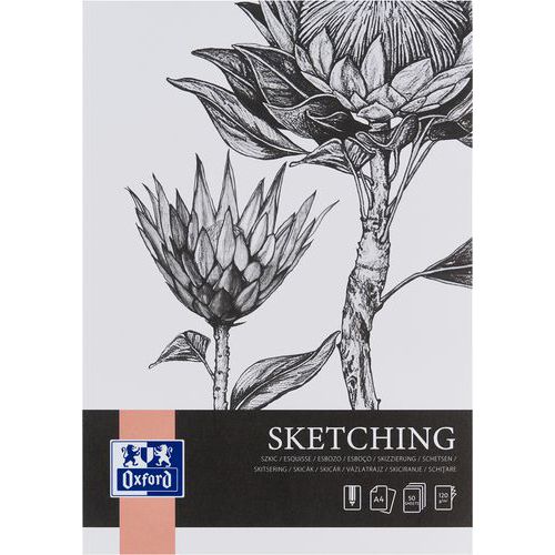 Bloc dessin Sketching Art endossé A4 50p 120g - Oxford