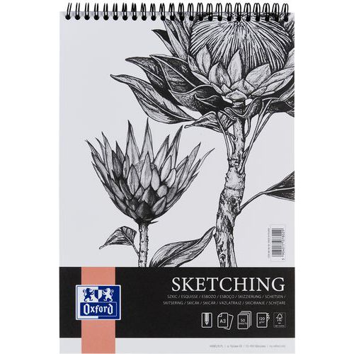 Bloc dessin Sketching Art integral A3 100p 120g - Oxford