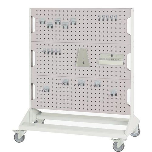 Rack mobile double face avec accessoires - Bott