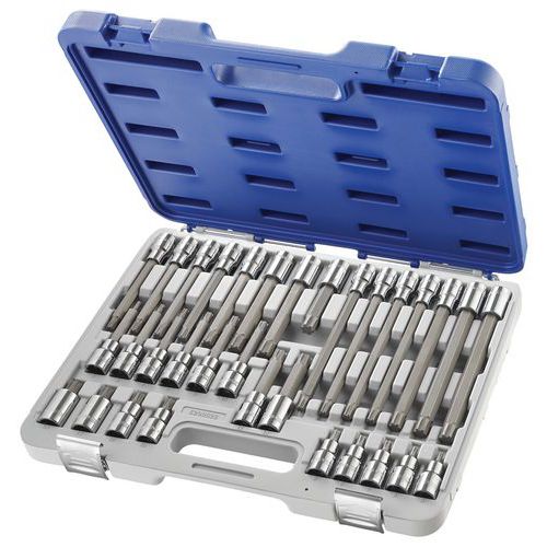 Coffret de douilles tournevis 1/2 créneaux - 32 pièces Coffret de douilles tournevis 1/2 créneaux - 32 pièces