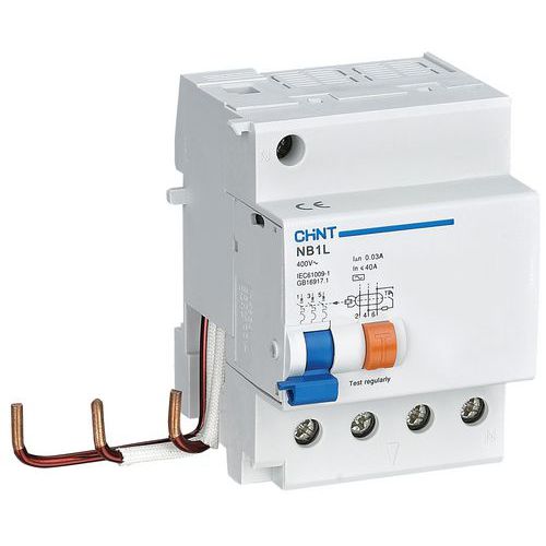 Bloc différentiel pour disjoncteur différentiel NB1L-40, 3P+N, 30mA, Classe AC Bloc différentiel pour disjoncteur différentiel NB1L-40, 3P+N, 30mA, Classe AC