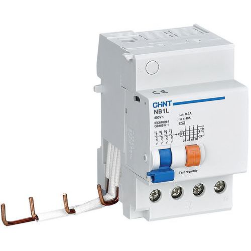 Bloc différentiel pour disjoncteur différentiel NB1L-40, 4P, 300mA, Classe AC Bloc différentiel pour disjoncteur différentiel NB1L-40, 4P, 300mA, Classe AC