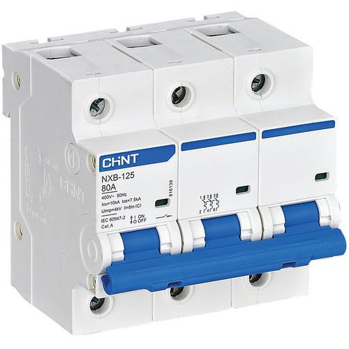 Disjoncteur modulaire (série NEXT) 3P 80A Courbe C_Chint