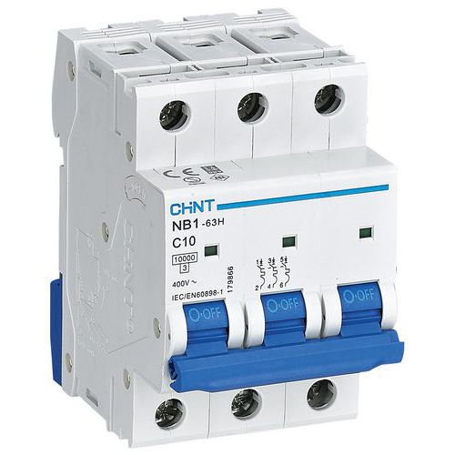 Disjoncteur miniature 3P 10A C 10kA_Chint