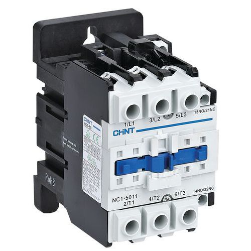 Contacteur 50A/AC3 1NO+1NF 24Vca_Chint