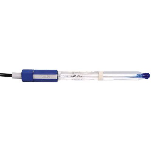 Electrode en verre pH avec capteur de température - Testo
