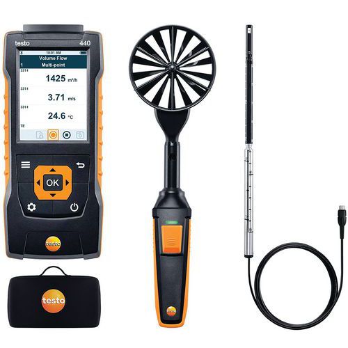 Kit 1 vitesse d'air avec Bluetooth® - Testo 440