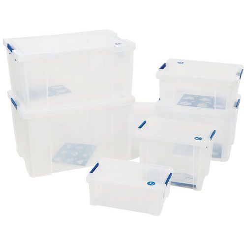 Bac de rangement et couvercle - L320 à 580mm- 10 à 70L- Manutan Expert