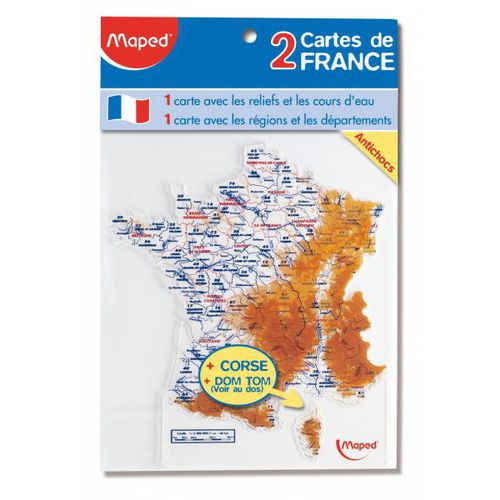 Pochette 2 cartes de France - Maped