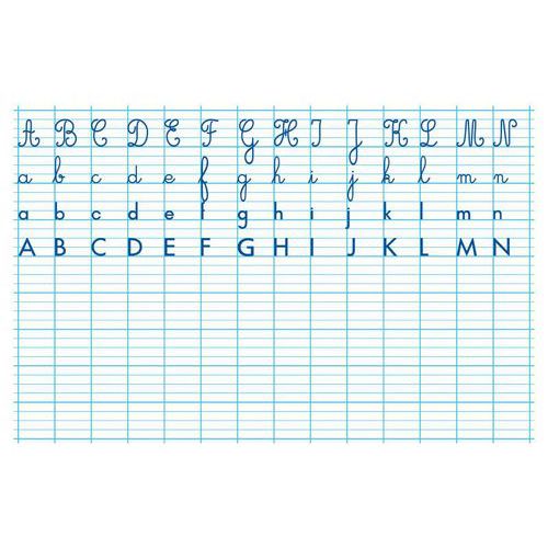 Tableau effaçable à sec 80X120 cm alphabet recto-verso - Bouchut