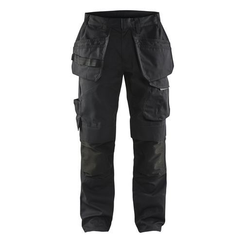 Pantalon services stretch avec poches flottantes noir/gris foncé