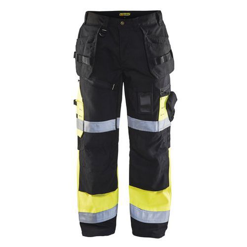 Pantalon X1500 artisan haute visibilité noir/jaune fluorescent