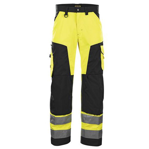 Pantalon haute visibilité jaune fluorescent/noir