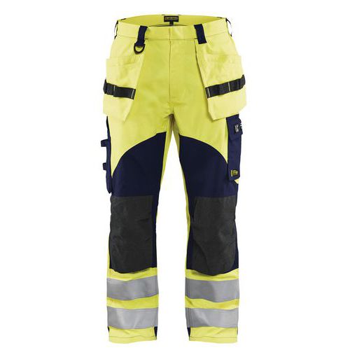 Pantalon multinormes inhérent jaune fluorescent/marine