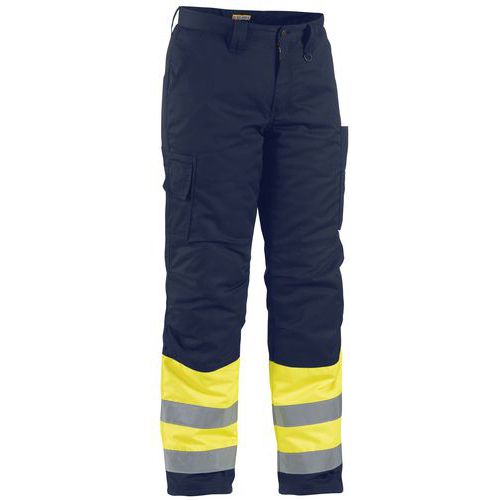 Pantalon haute visibilité hiver jaune fluorescent/marine