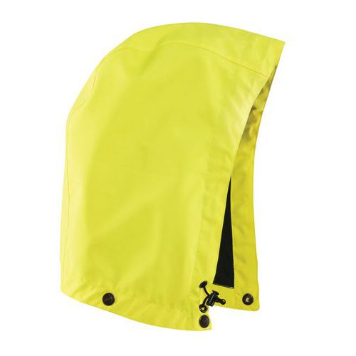 Capuche haute visibilité fluorescente jaune, doublure polyester