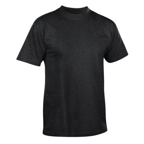 T-Shirt noir mélangé, coupe classique
