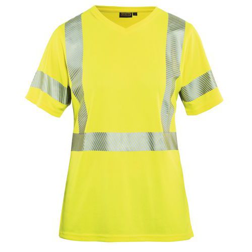 T-shirt haute visibilité femme jaune fluorescent