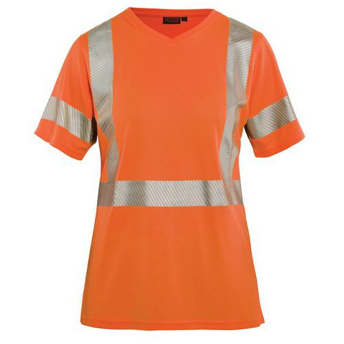 T-shirt haute visibilité femme orange fluorescent