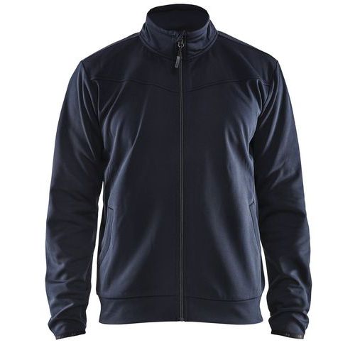 Sweat zippé marine foncé/noir