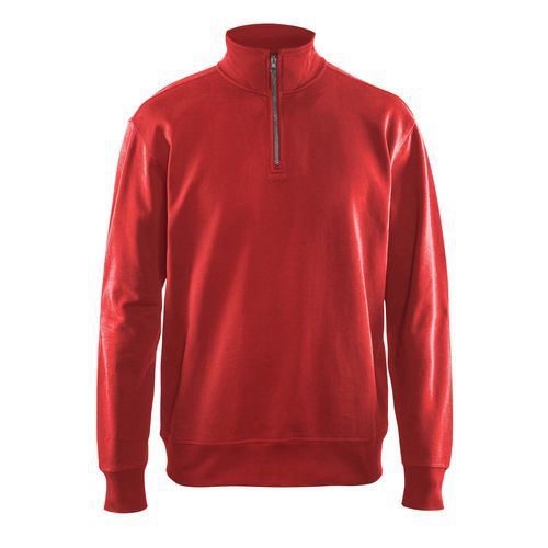 Sweat col camionneur rouge