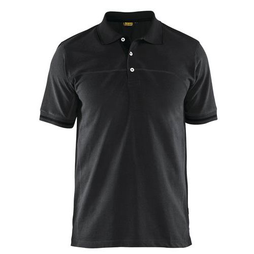 Polo bicolore noir/gris foncé