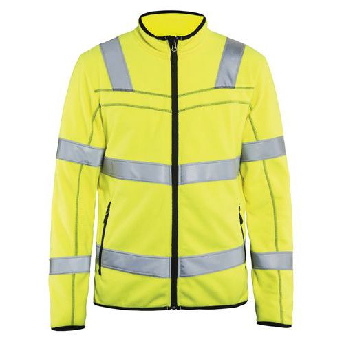Veste micropolaire Haute-visbilité jaune fluorescent